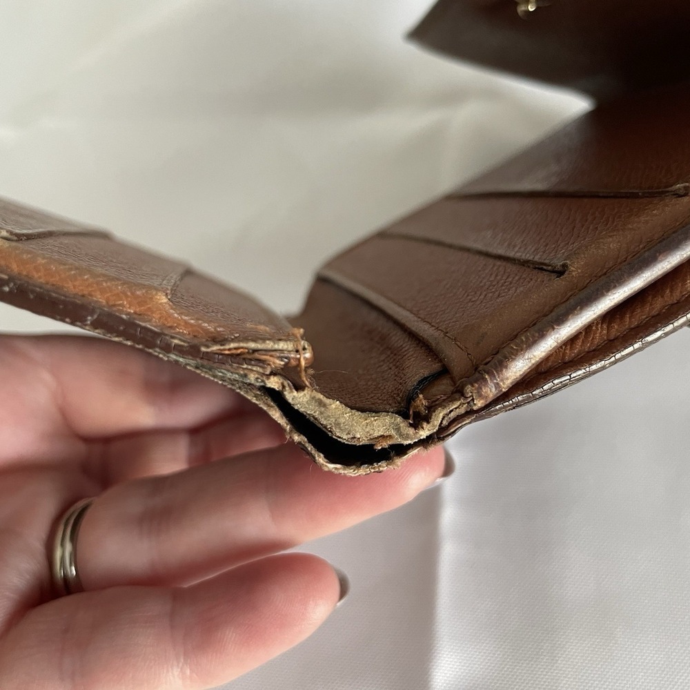 LOUIS VUITTON Trifold Elise Wallet Monogram Credit Cards Coin Pouch Brown - Picture 10 of 16